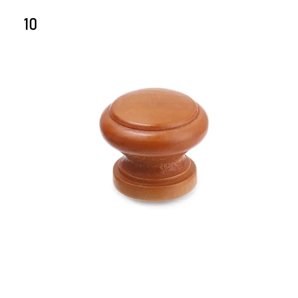 Bouton de meuble en bois avec vis, poignée de cuisine, garde-robe, commode, accessoires de quincaillerie 10