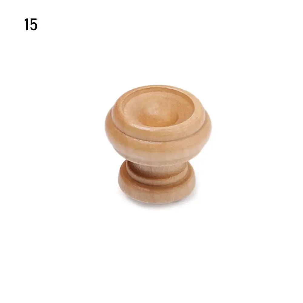 Bouton de meuble en bois avec vis, poignée de cuisine, garde-robe, commode, accessoires de quincaillerie 14