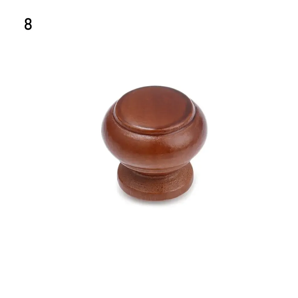 Bouton de meuble en bois avec vis, poignée de cuisine, garde-robe, commode, accessoires de quincaillerie 19