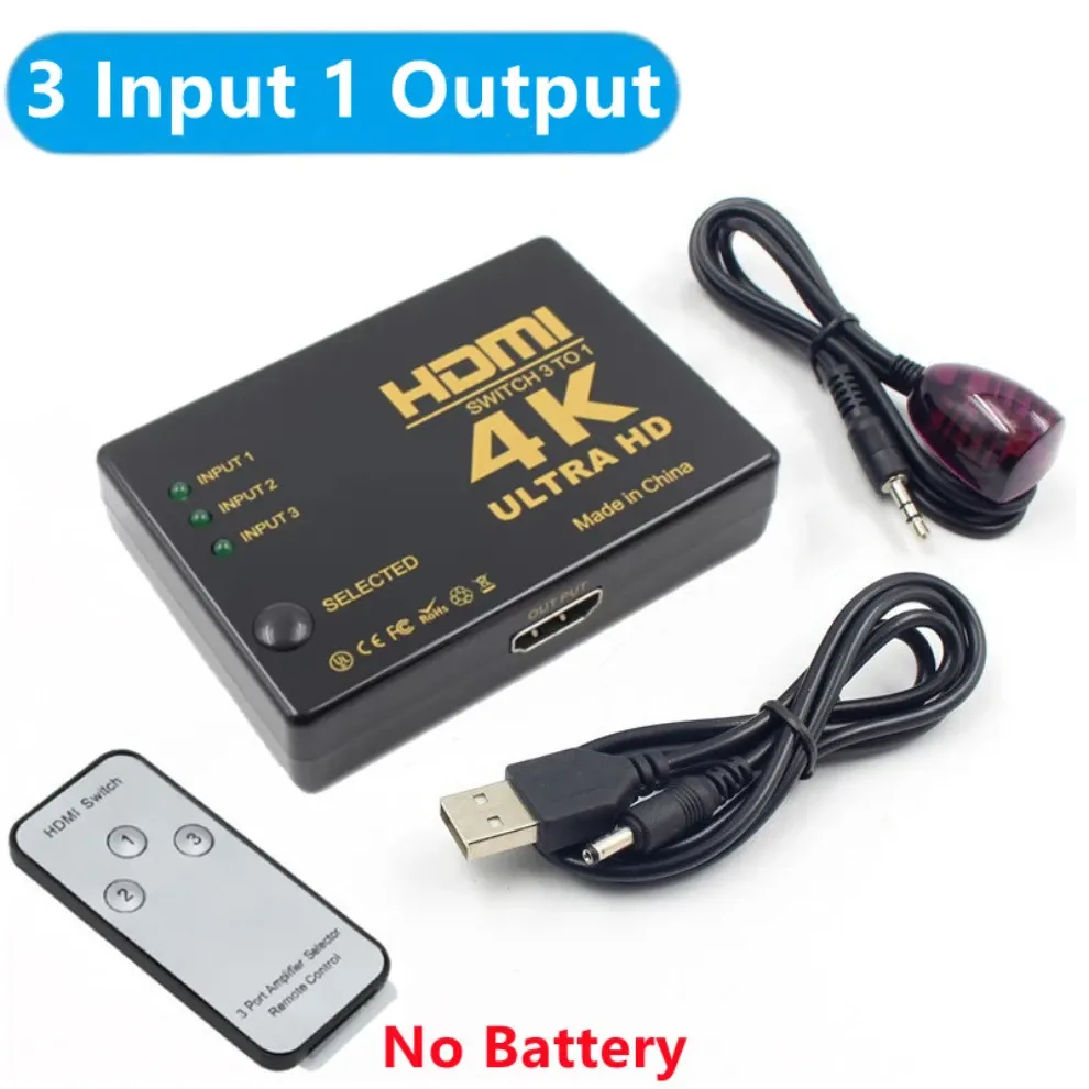 Commutateur HDMI 5 en 1 avec KVM 4K HD, séparateur vidéo 3x1 et 5x1, pour Xbox, PS4, lecteur DVD, téléviseur HD et PC 7