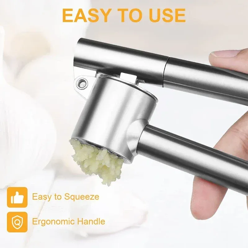 Presse-ail hachoir en acier inoxydable pour cuisine, démontable, 7 pouces, antirouille 5