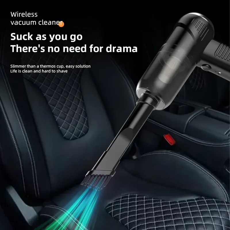 Aspirateur de voiture sans fil 6 en 1 avec fonction soufflante, portatif et rechargeable, pour la maison et l'automobile 2