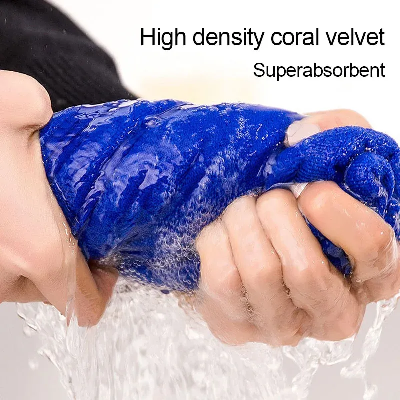 Serviette de lavage en microfibre double face, super absorbante, pour le detailing automobile et le nettoyage des vitres 4