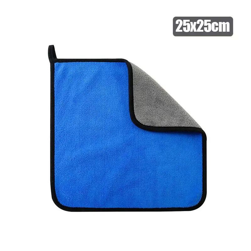 Serviette de lavage en microfibre double face, super absorbante, pour le detailing automobile et le nettoyage des vitres 9