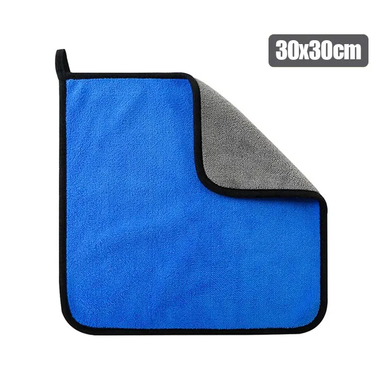 Serviette de lavage en microfibre double face, super absorbante, pour le detailing automobile et le nettoyage des vitres 7