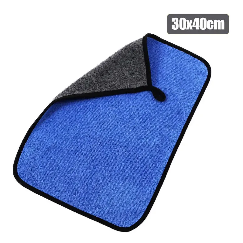 Serviette de lavage en microfibre double face, super absorbante, pour le detailing automobile et le nettoyage des vitres 8