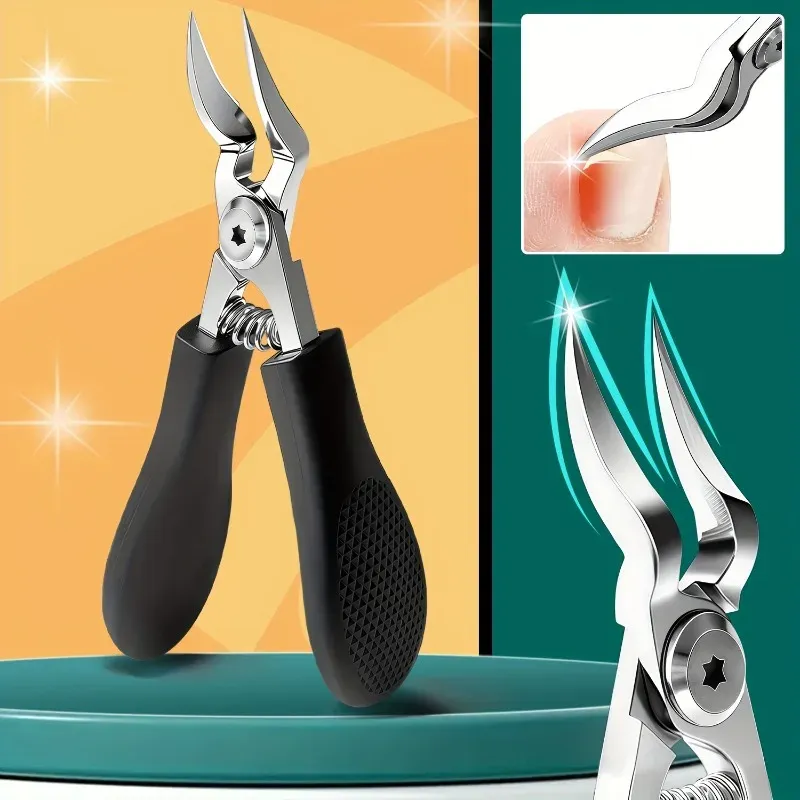 Coupe-ongles robuste en acier inoxydable, coupe-ongles épais pour adultes, lame incurvée de qualité professionnelle 5