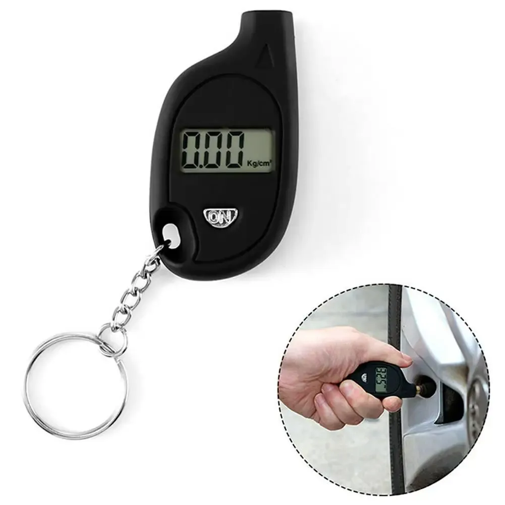 Mini porte-clés testeur de pression de pneu numérique à écran LCD pour voiture et moto 4