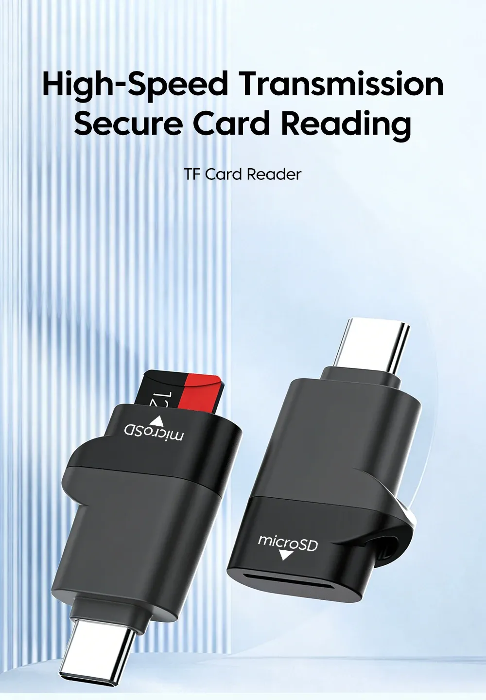 Lecteur de carte TF Type-C 3.0, vue d'ensemble