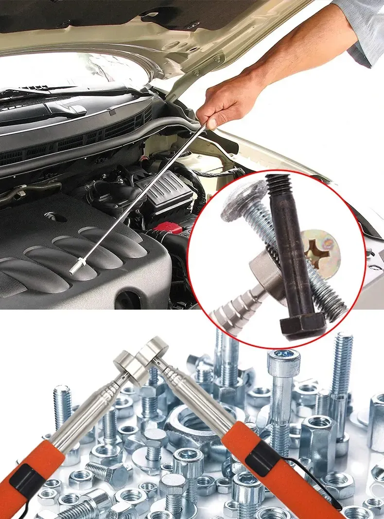 Outil magnétique télescopique dans l'atelier