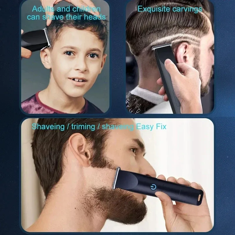 Tondeuse à cheveux électrique sans fil avec tête de coupe réglable, rechargeable par USB, pour cheveux et barbe 6