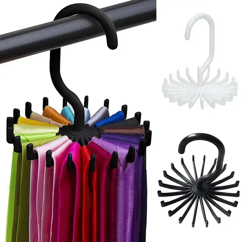 Porte-cravate rotatif à 360 degrés, organisateur d'écharpes, support de rangement multifonctionnel pour cravates, ceintures et foulards en soie - Image 1