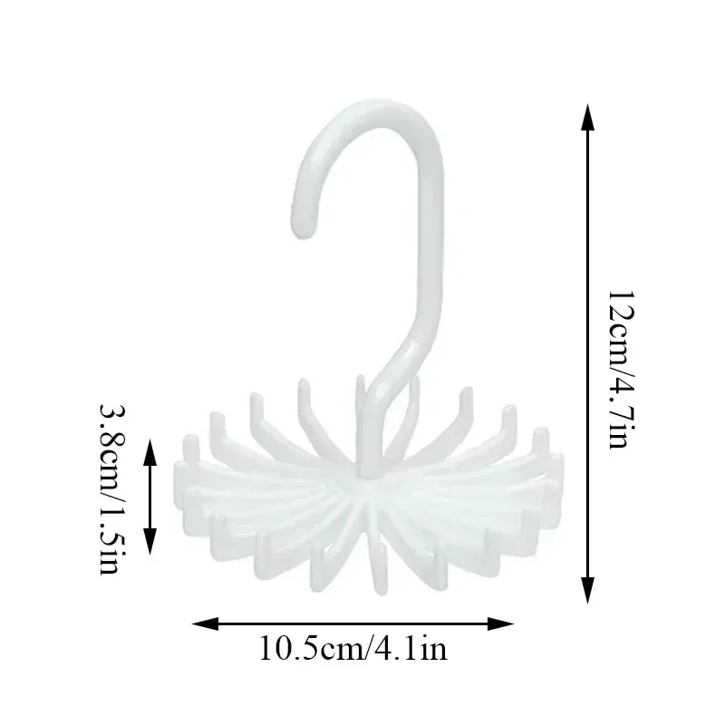 Porte-cravate rotatif à 360 degrés, organisateur d'écharpes, support de rangement multifonctionnel pour cravates, ceintures et foulards en soie 6