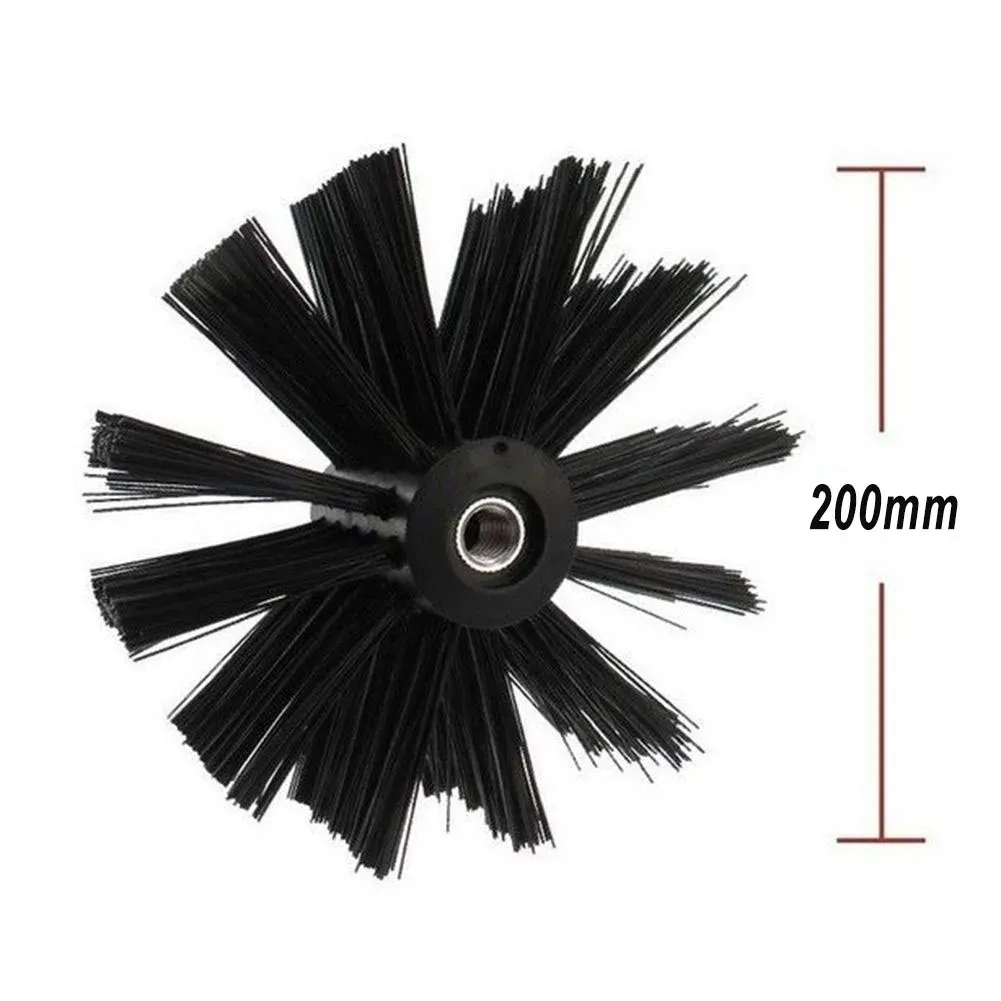 Brosse rotative de ramonage 200 mm en nylon pour conduit de cheminée et de sèche-linge 6