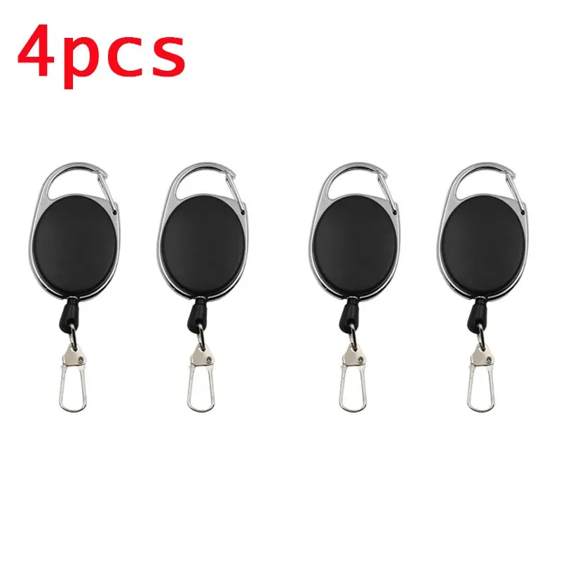 Porte-clés rétractable pour badge avec clip à ressort à dégagement rapide, rétracteur Zinger pour pêche à la mouche, lot de 2 à 12 pièces 9