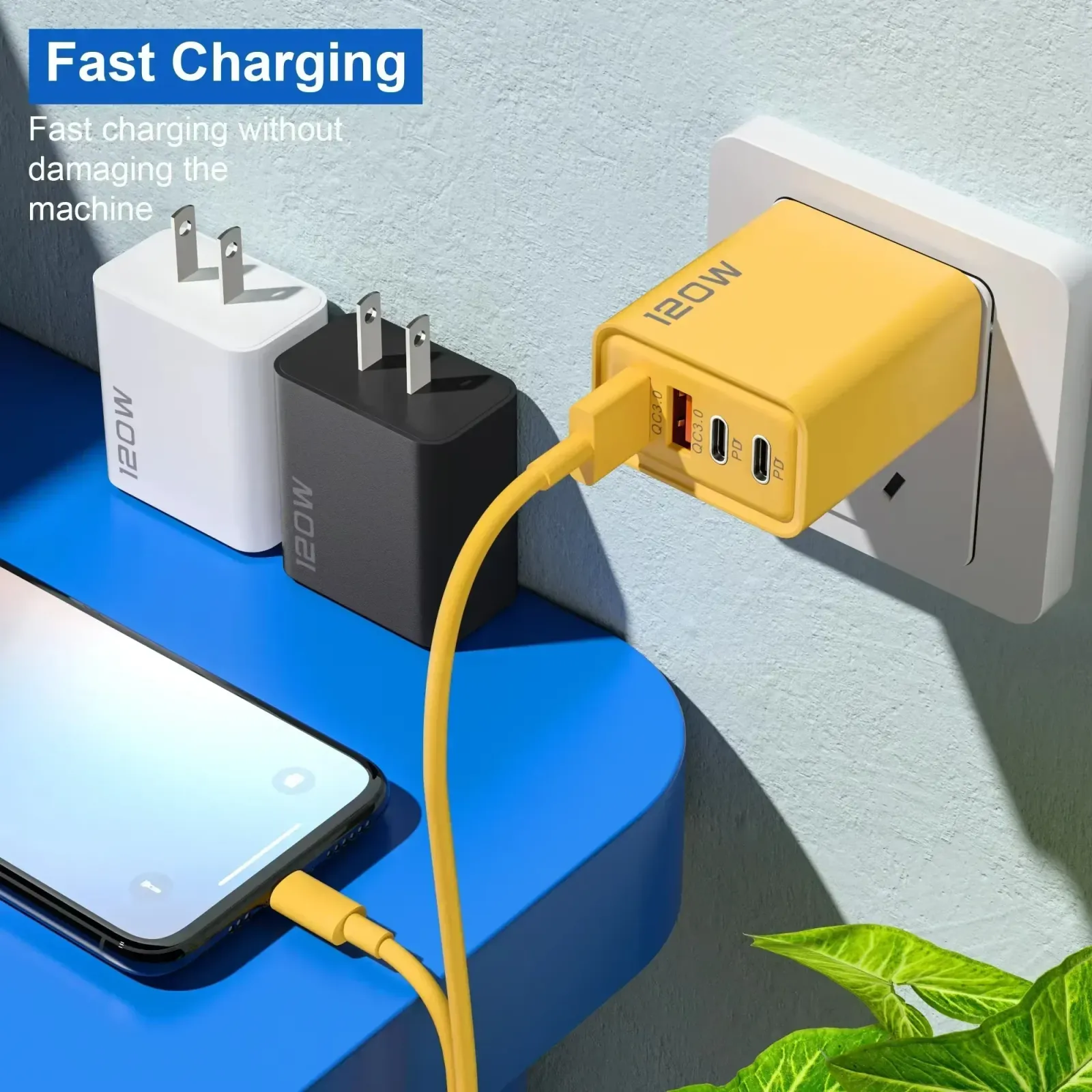 Chargeur USB-C vue détaillée