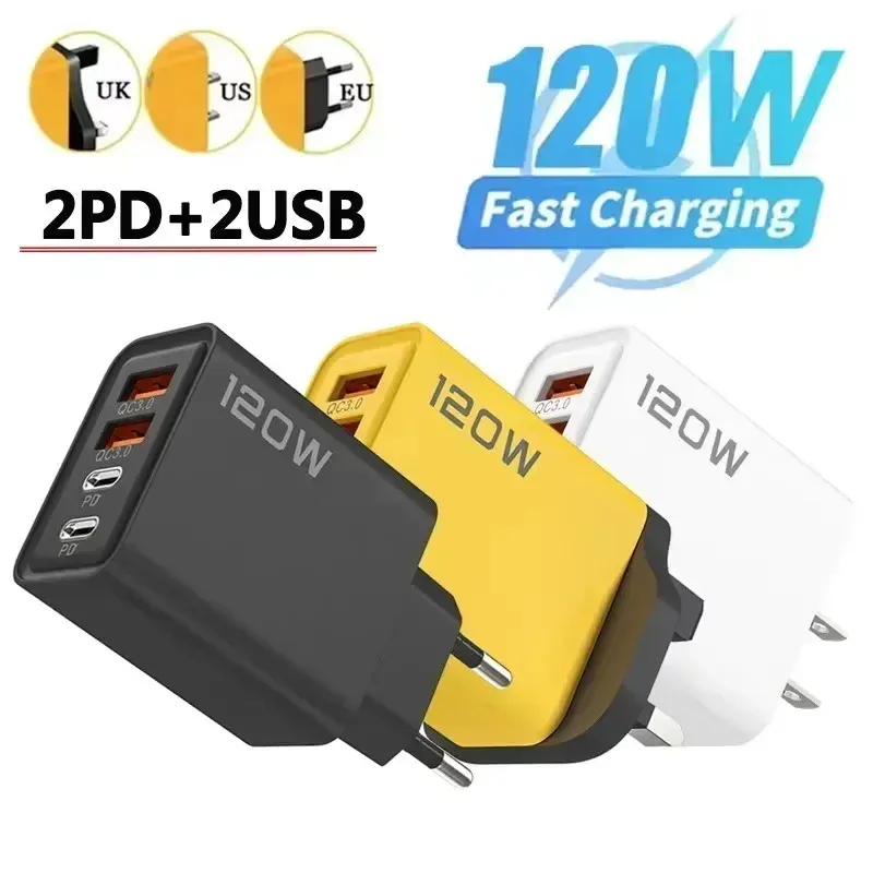 Chargeur USB-C avec plusieurs appareils connectés