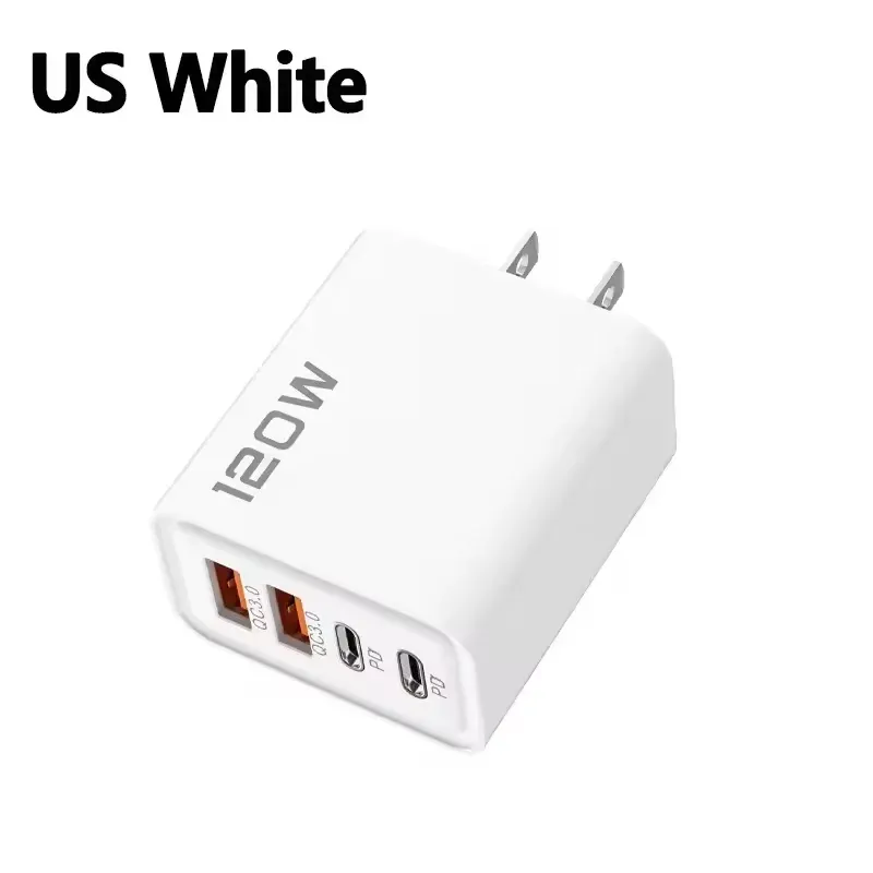 Chargeur USB-C 120 W 4 ports Power Delivery, charge rapide 3.0 pour iPhone 17, 16, 15, Xiaomi et Samsung 11