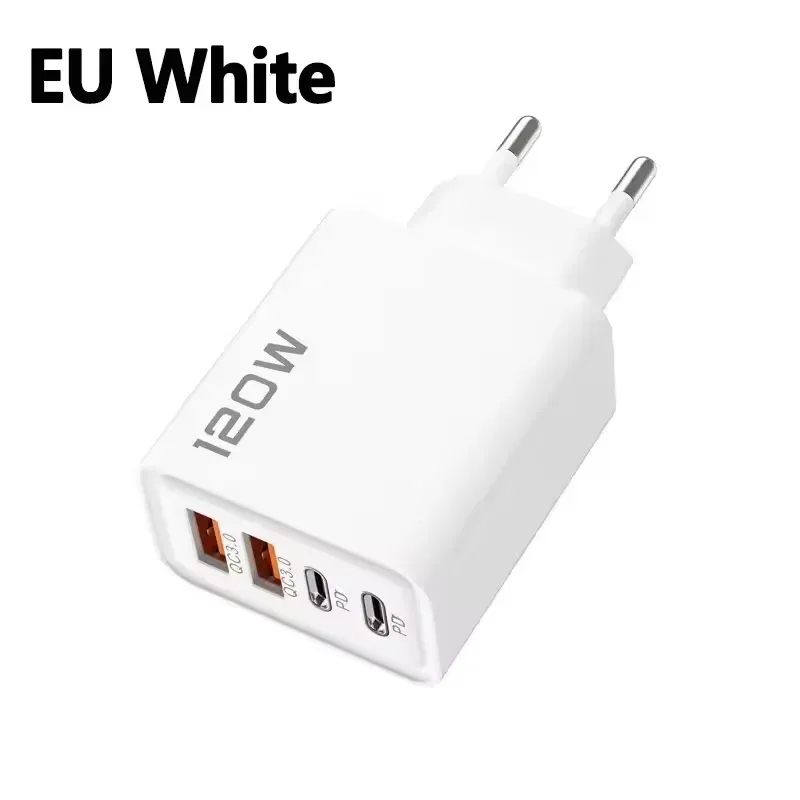 Chargeur USB-C 120 W 4 ports Power Delivery, charge rapide 3.0 pour iPhone 17, 16, 15, Xiaomi et Samsung 15