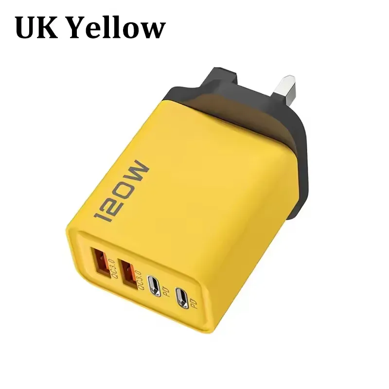 Chargeur USB-C 120 W 4 ports Power Delivery, charge rapide 3.0 pour iPhone 17, 16, 15, Xiaomi et Samsung 12