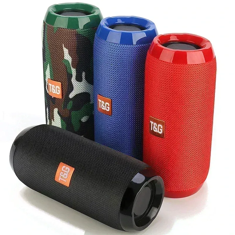 Haut-parleur portable sans fil Bluetooth, étanche, pour extérieur, avec caisson de basses, son stéréo et fonction Surround, compatible radio FM et carte TF
