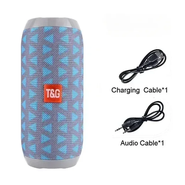 Haut-parleur portable sans fil Bluetooth, étanche, pour extérieur, avec caisson de basses, son stéréo et fonction Surround, compatible radio FM et carte TF 8