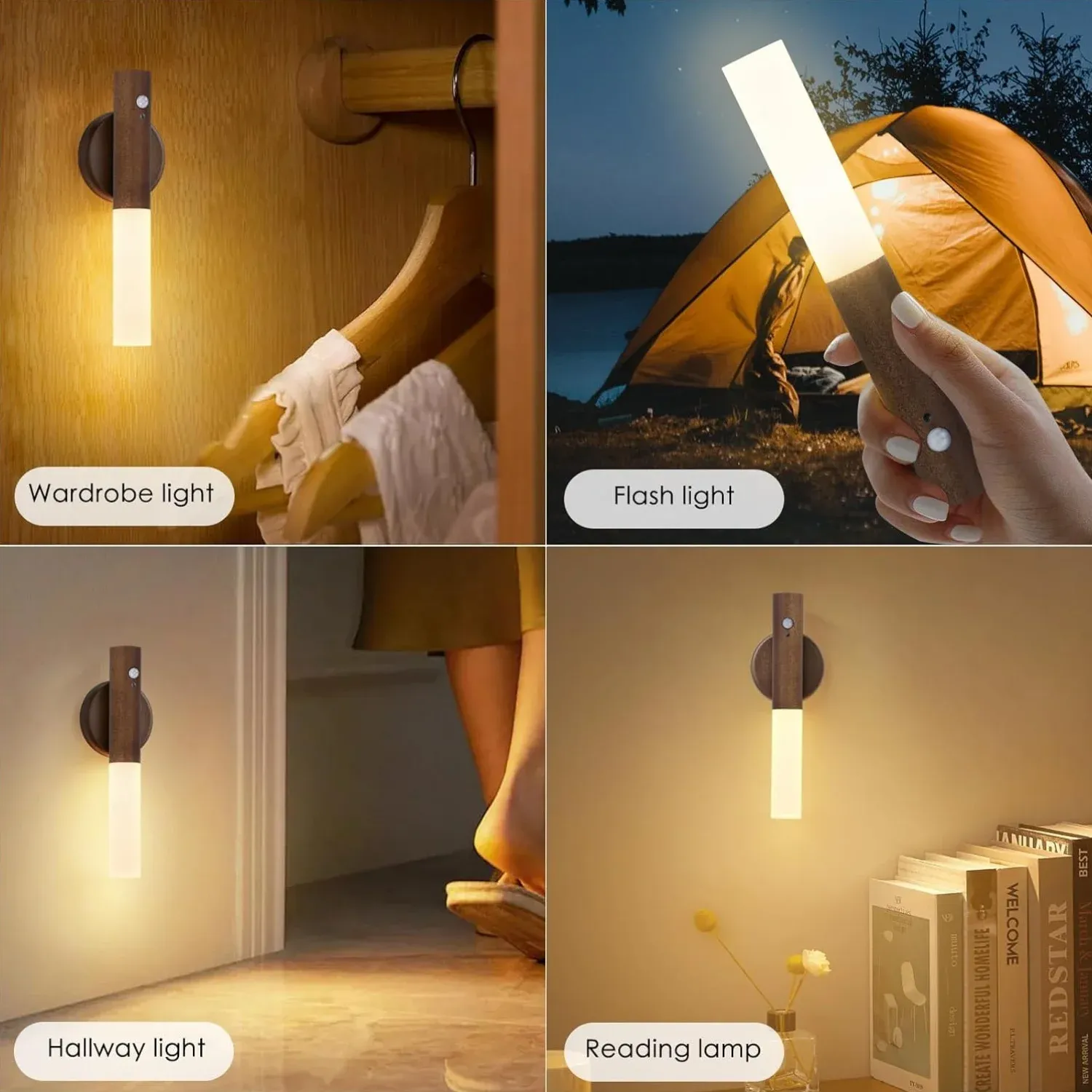 Lampe murale LED en situation d'utilisation