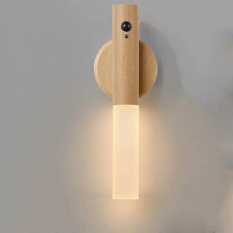 Lampe murale magnétique LED à détecteur de mouvement, rechargeable et portable, pour couloir, chambre, escaliers et armoire de salle de bain 14