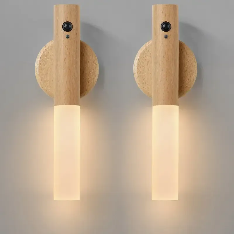 Lampe murale magnétique LED à détecteur de mouvement, rechargeable et portable, pour couloir, chambre, escaliers et armoire de salle de bain 10