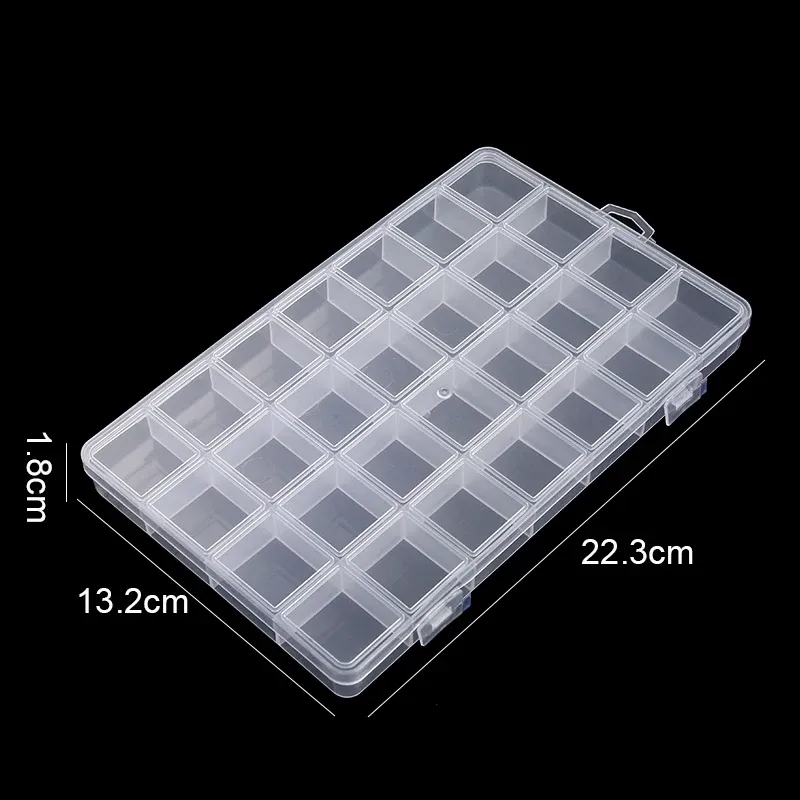 Boîte de rangement transparente en plastique pour bijoux, organisateur pour boucles d'oreilles et perles 9