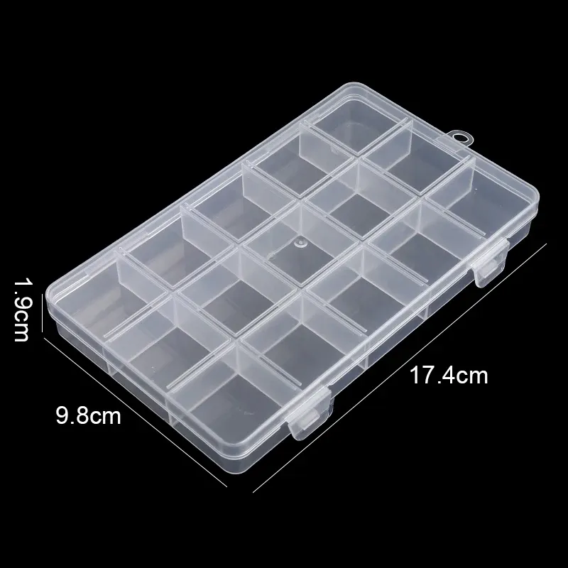 Boîte de rangement transparente en plastique pour bijoux, organisateur pour boucles d'oreilles et perles 8