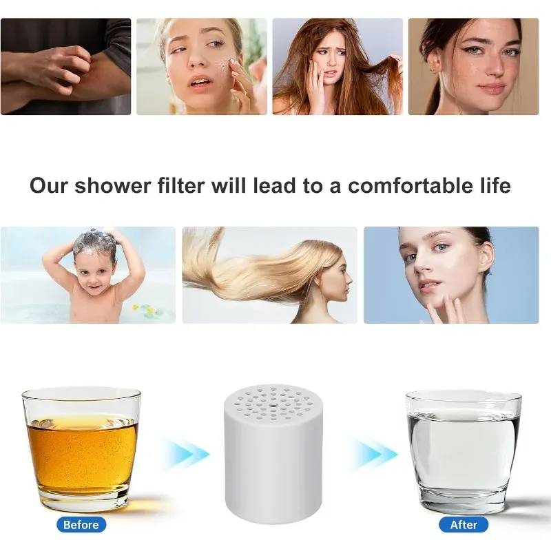 Filtre de douche haute performance 15 à 20 étapes : élimine le chlore et les métaux lourds pour une eau plus douce 4