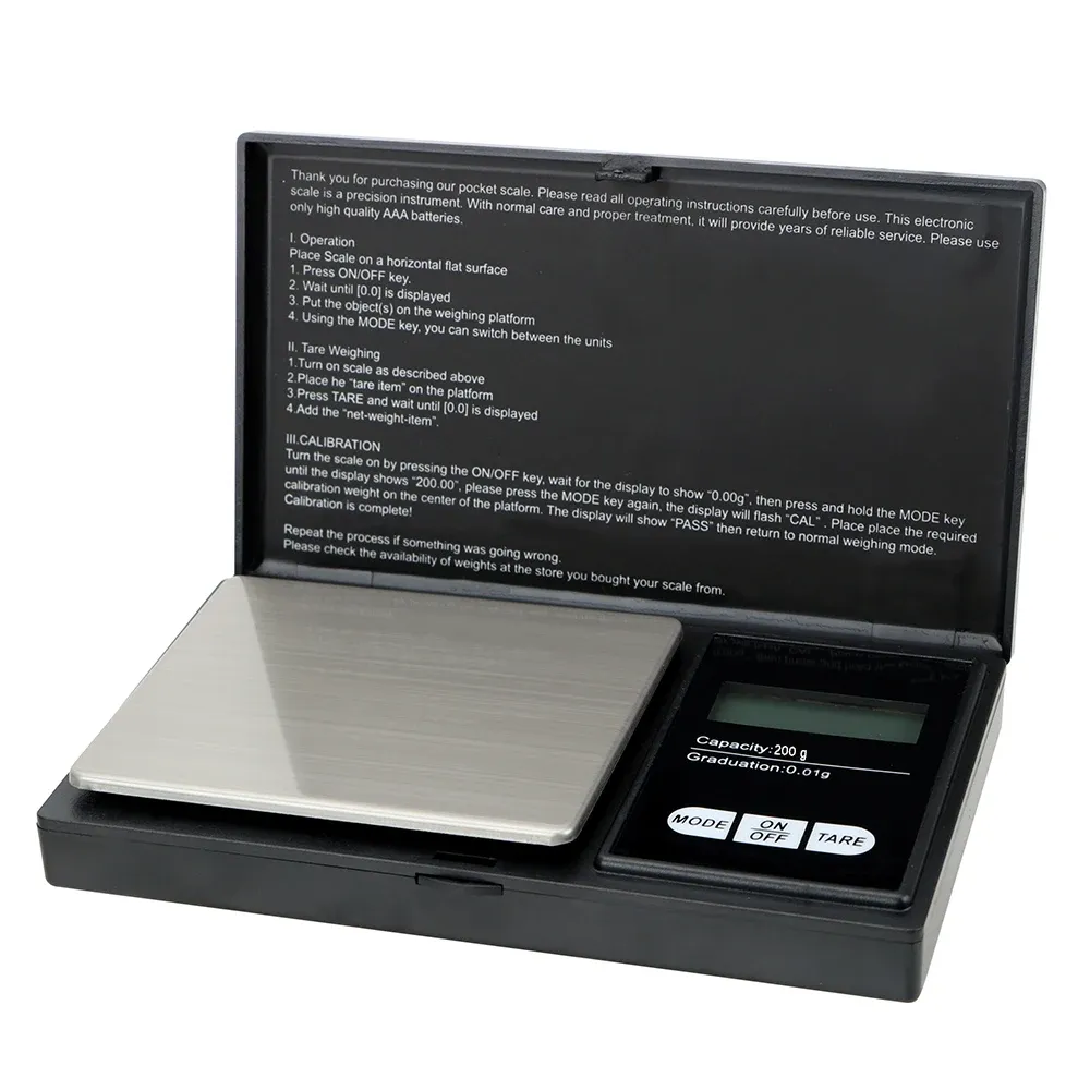 Mini Balance Numérique LCD de Haute Précision, Rétro-Éclairage, Poche Électrique, pour Bijoux, Poids en Gramme, Cuisine, 200G-0.01G, 1 Pièce 2