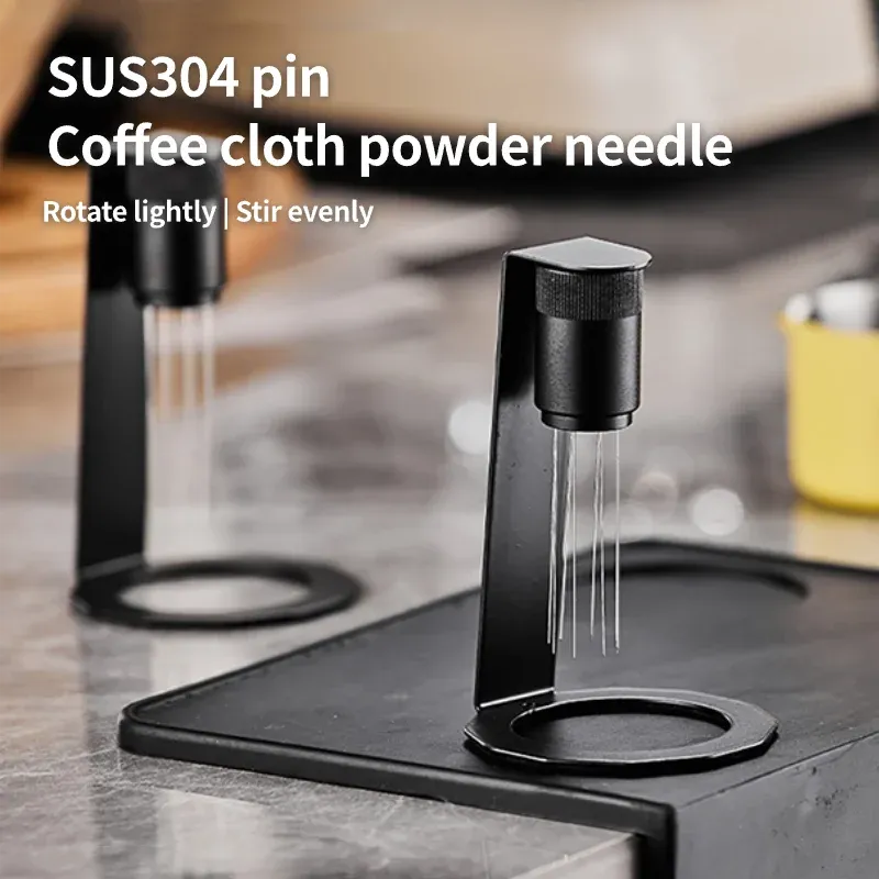Outil WDT à 8 aiguilles pour café expresso avec support magnétique 2