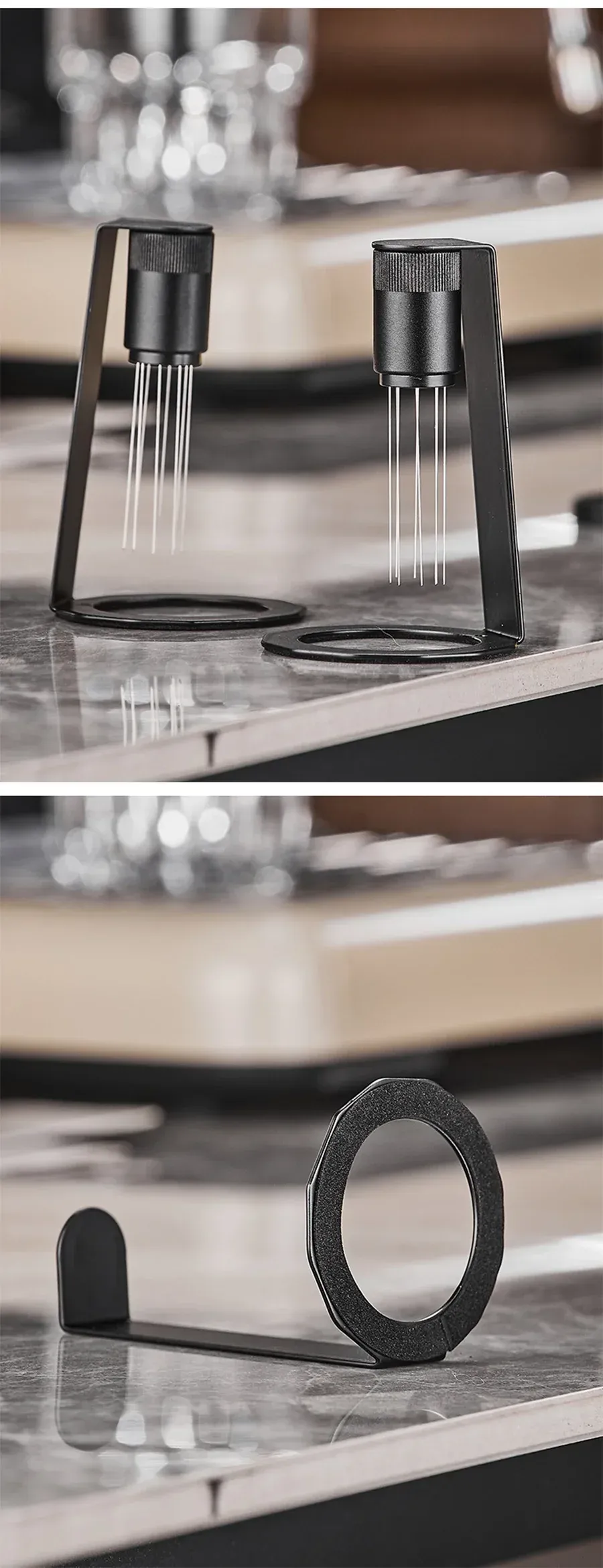 Outil WDT pour café expresso, finition premium