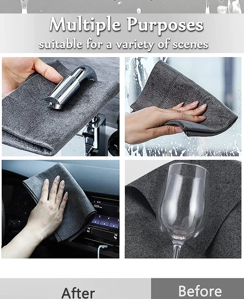 Chiffons de nettoyage pliés et présentés