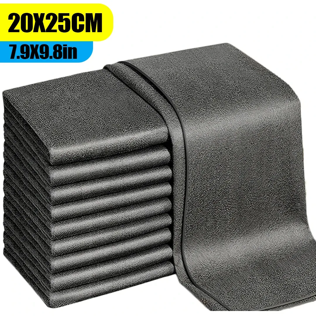 Chiffons de nettoyage réutilisables en microfibre pour vitres, lavables et non pelucheux, lot de 1, 3, 5 ou 10 pièces 7