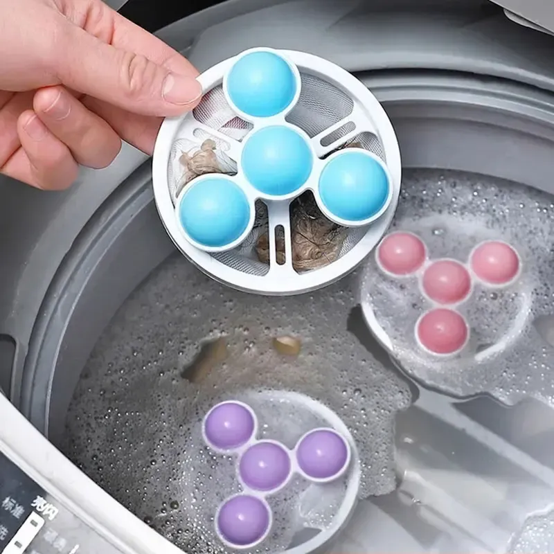 Sac filtre réutilisable pour machine à laver, attrape-peluches flottant pour poils d'animaux 3