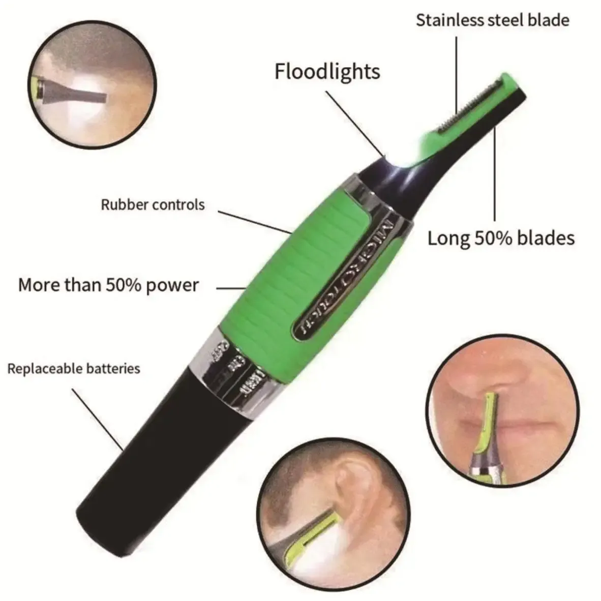Rasoir multifonctionnel, tondeuse à sourcils, rasoir pour hommes et femmes, outil de soin beauté, modèle à piles 4