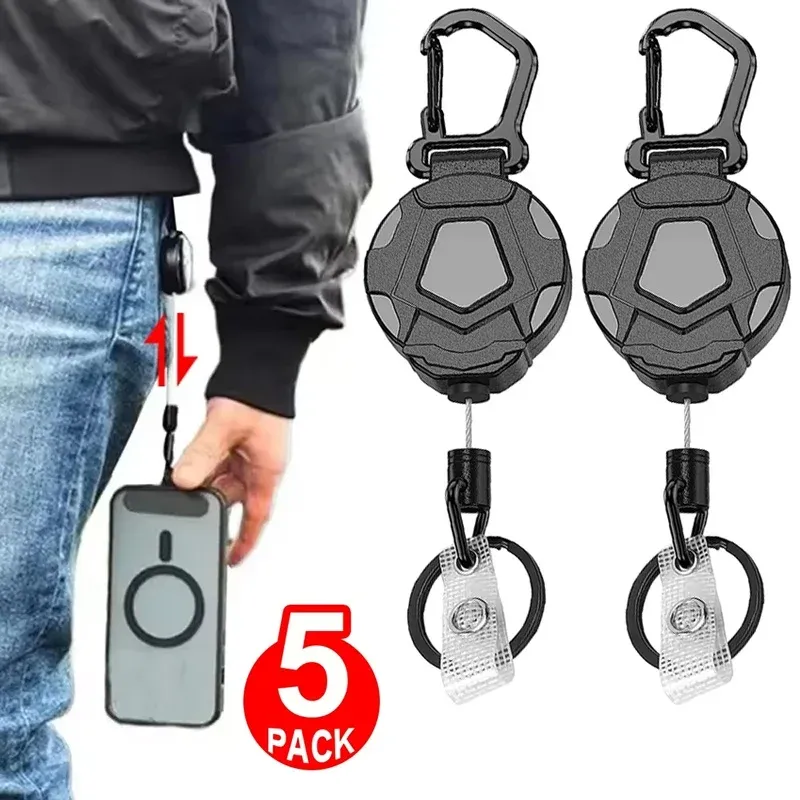 Porte-badge rétractable tactique universel à cordon de sécurité 1