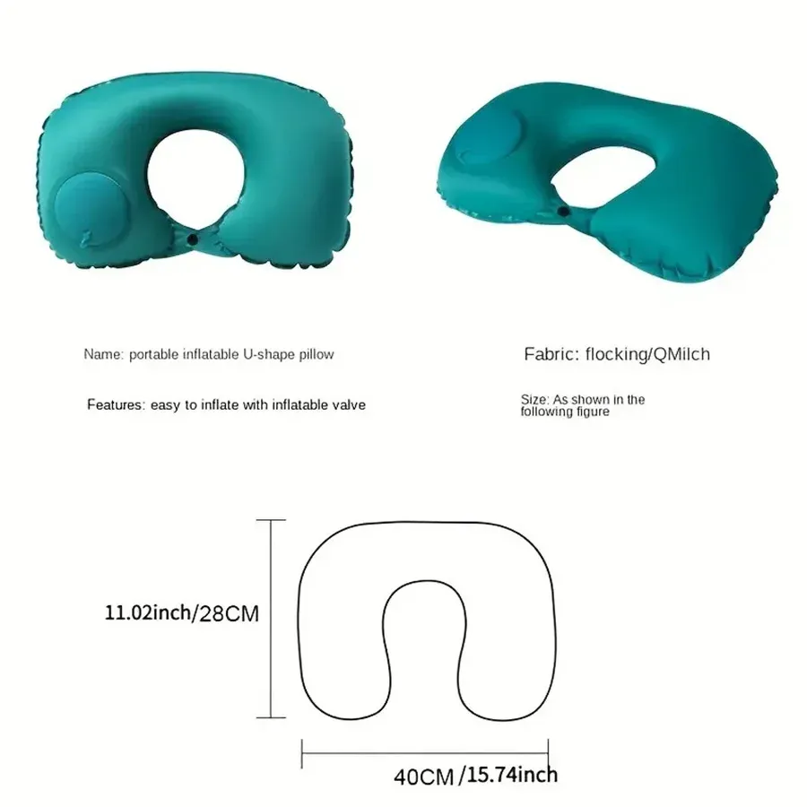 Coussin de nuque gonflable, détail du revêtement