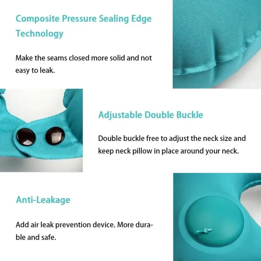 Coussin de nuque gonflable, utilisation en déplacement
