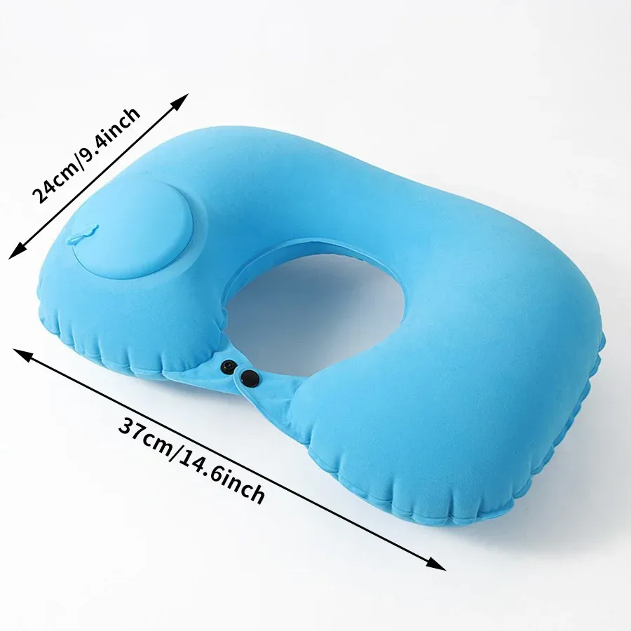 Coussin de nuque gonflable, en situation de repos