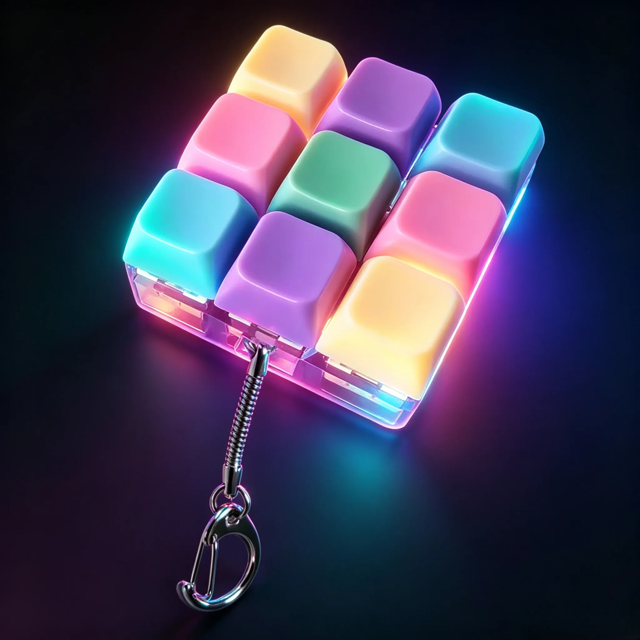 Porte-clés LED Anti-Stress à Bouton Cliquable 22