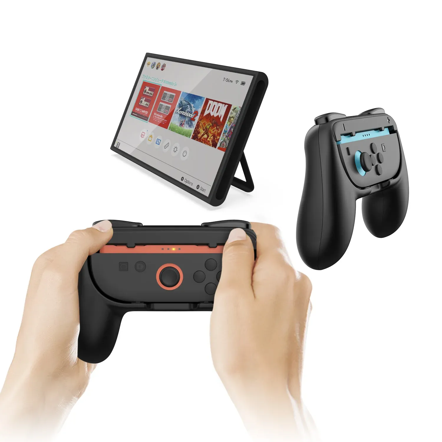 Détail de la poignée ergonomique Nintendo Switch 2