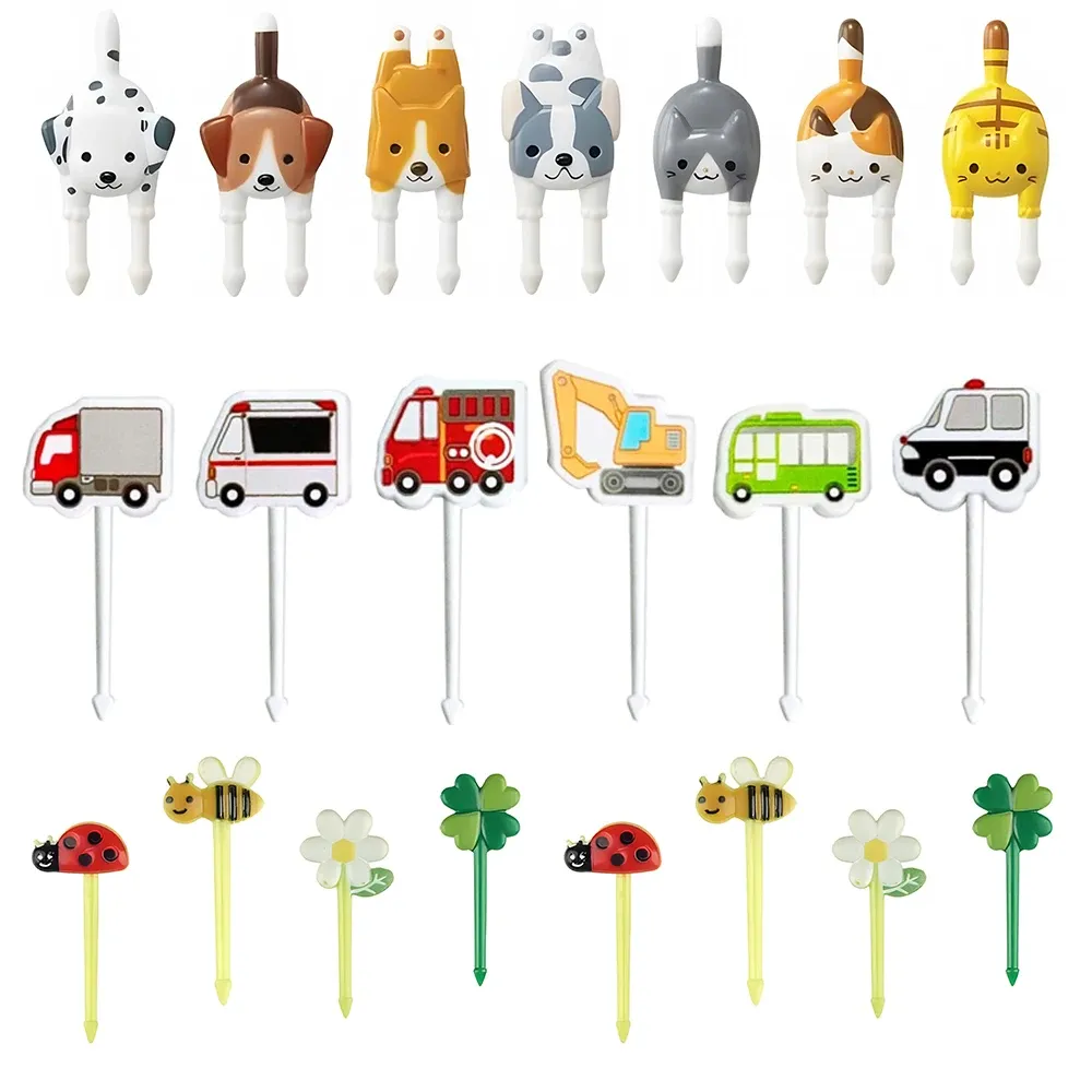 Mini fourchettes à fruits en plastique pour enfants, lot de pics alimentaires pour boîte bento 1