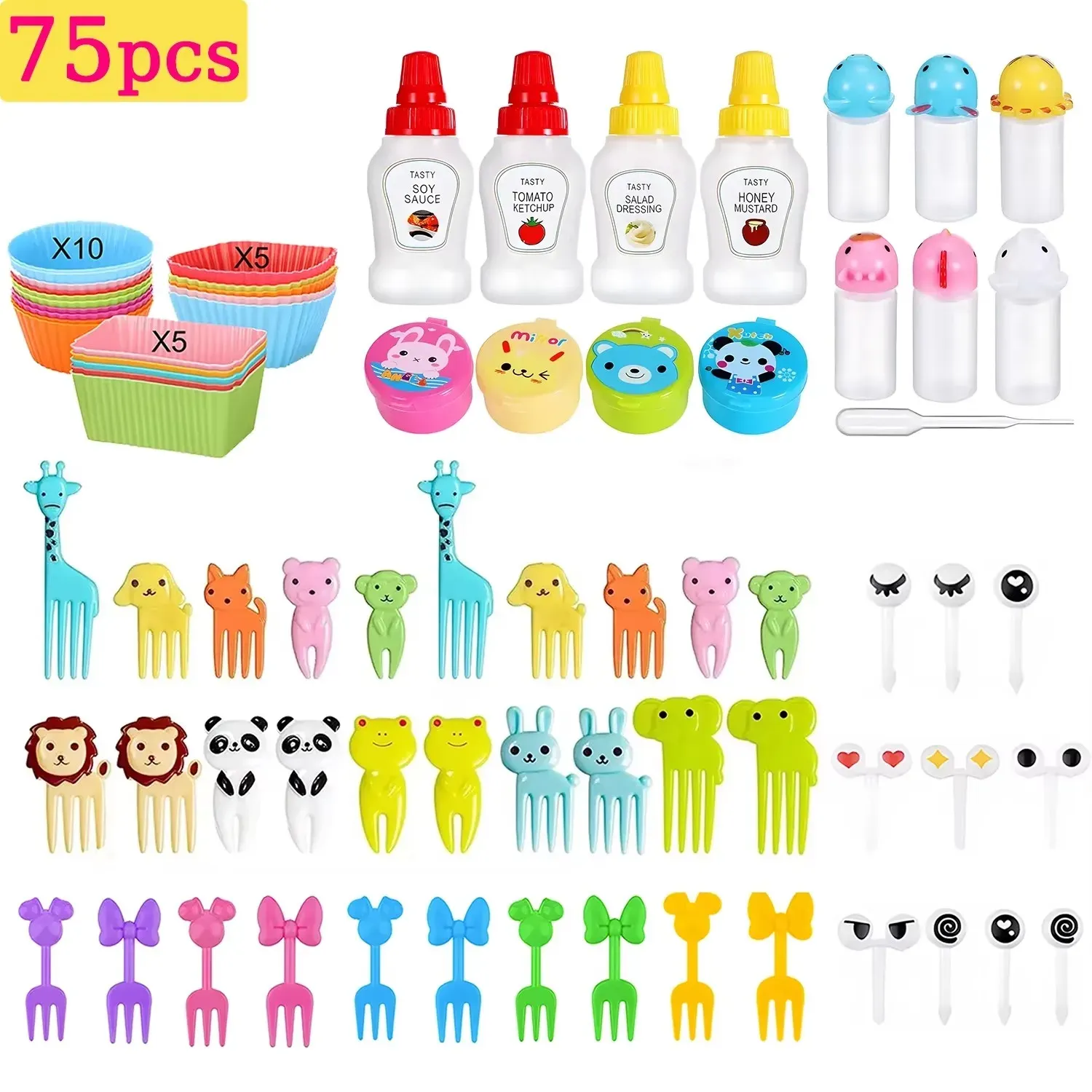 Mini fourchettes à fruits en plastique pour enfants, lot de pics alimentaires pour boîte bento 8