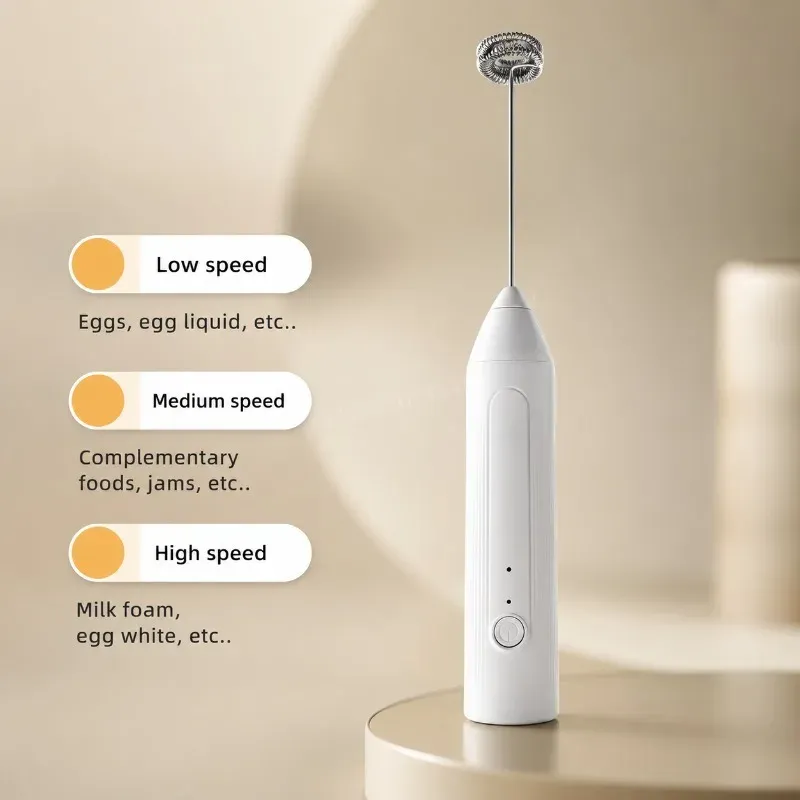 Mousseur à lait sans fil et portable, mini batteur électrique pour café, œufs et cuisine 5