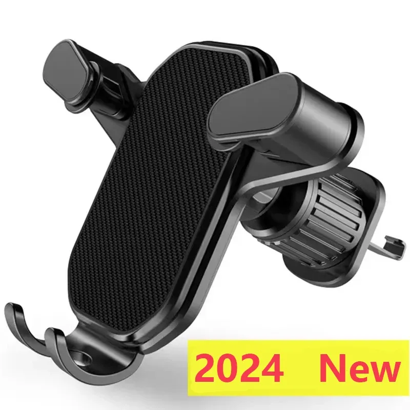 Support de téléphone de voiture à gravité pour grille d'aération, compatible iPhone, Xiaomi, Samsung et Huawei