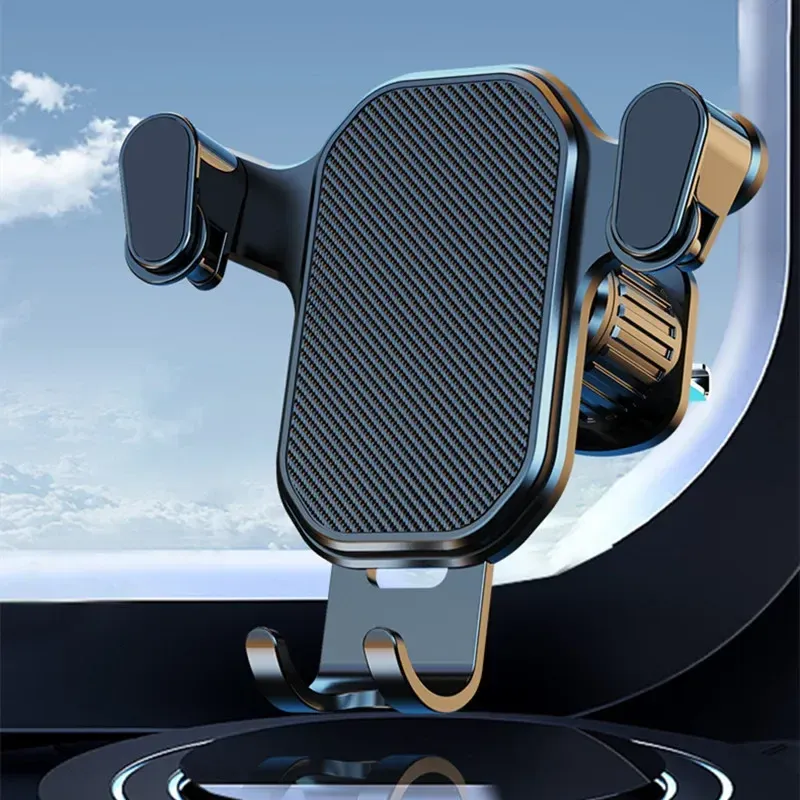 Support de téléphone de voiture à gravité pour grille d'aération, compatible iPhone, Xiaomi, Samsung et Huawei 3
